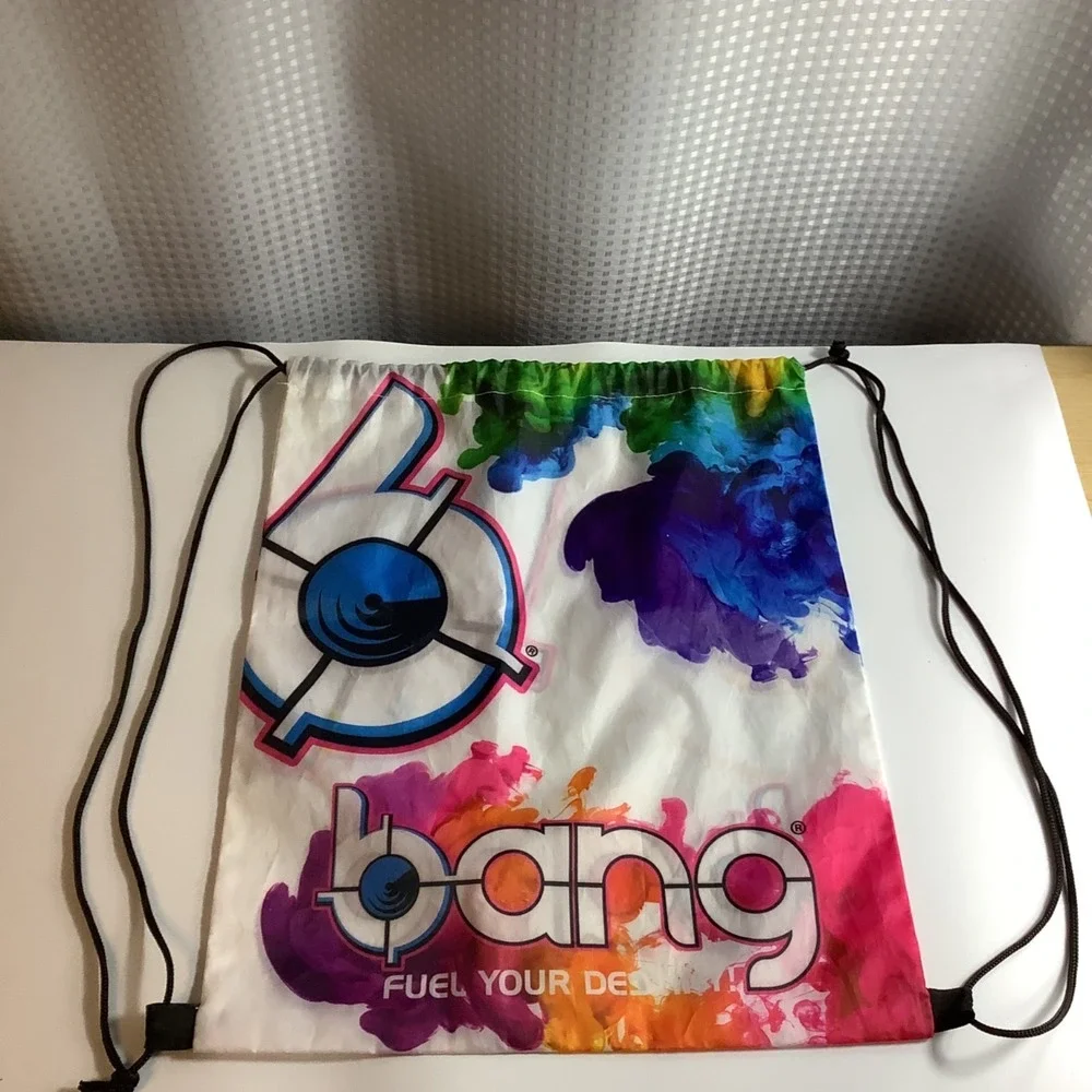 BANG‎ Bag Energy Drink Drawstring Backpack Adjustable Promo String Sack Lot of 2